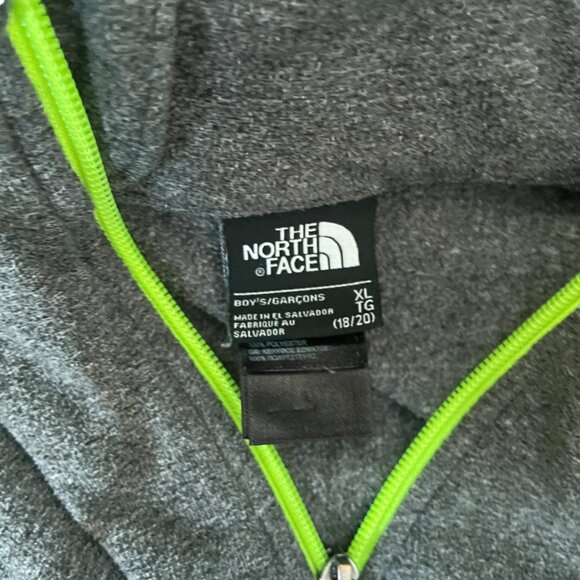 The North Face Boy's Teal Grey 1/4 Light Weight Pullover Sweatshirt XL 18/20 - Picture 7 of 8